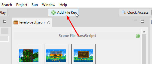Add New File Key button.