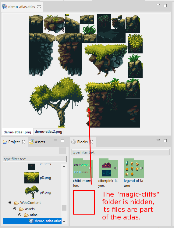 Images in the Texture Packer Editor are not shown in the Blocks view.