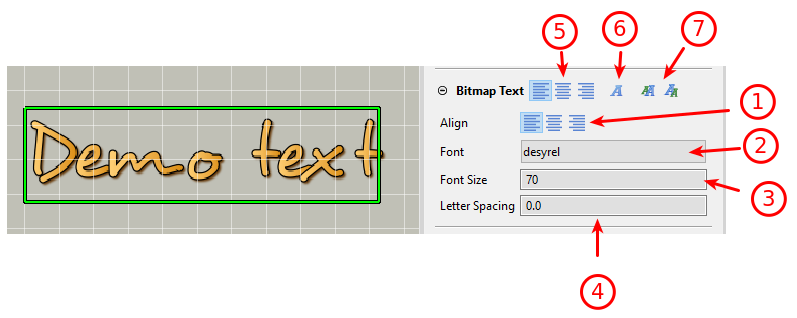 Bitmap Text section.