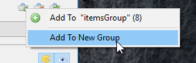 Add to group button.