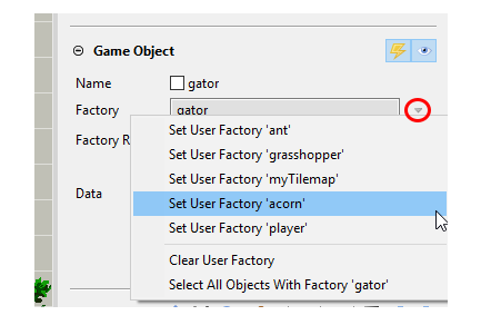 Game Object factory.