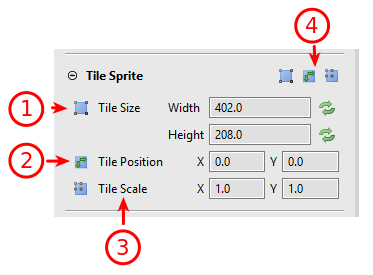 Tile Sprite properties.