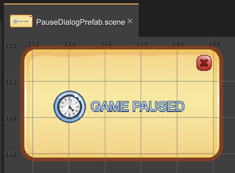 Game paused prefab