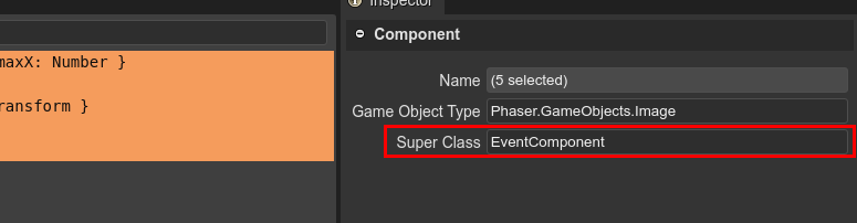 Setting a super class to components.