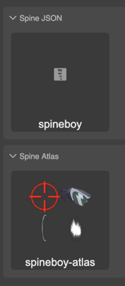 Spine data and atlas assets.